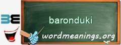 WordMeaning blackboard for baronduki